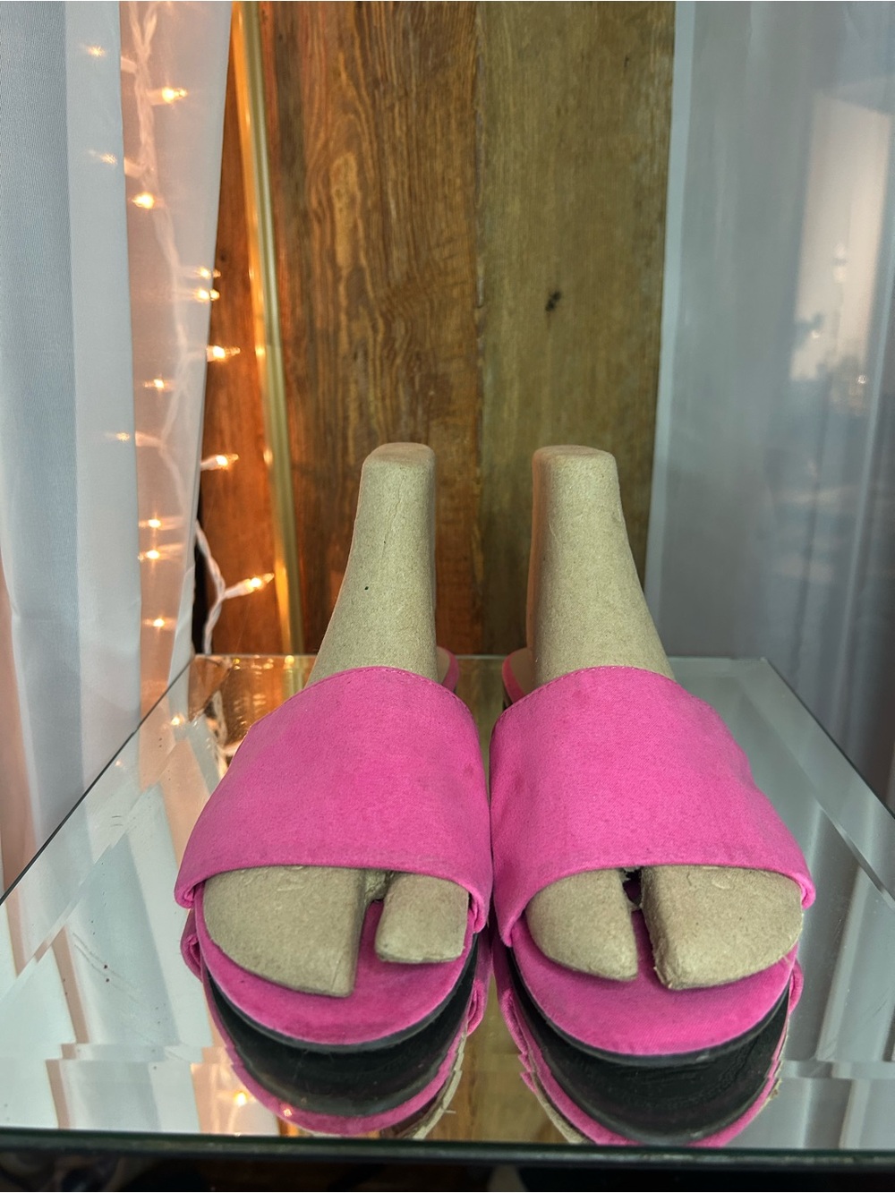 A NEW DAY - TARGET Hot Pink Slip-On Slide Beach Summer Sandals